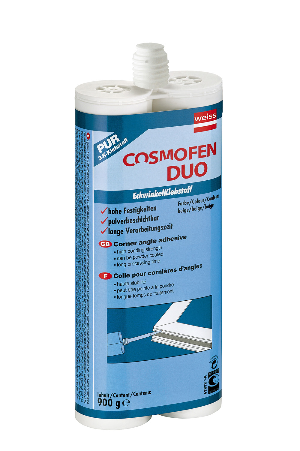 COSMOFEN DUO | PUR Corner Angle Adhesive