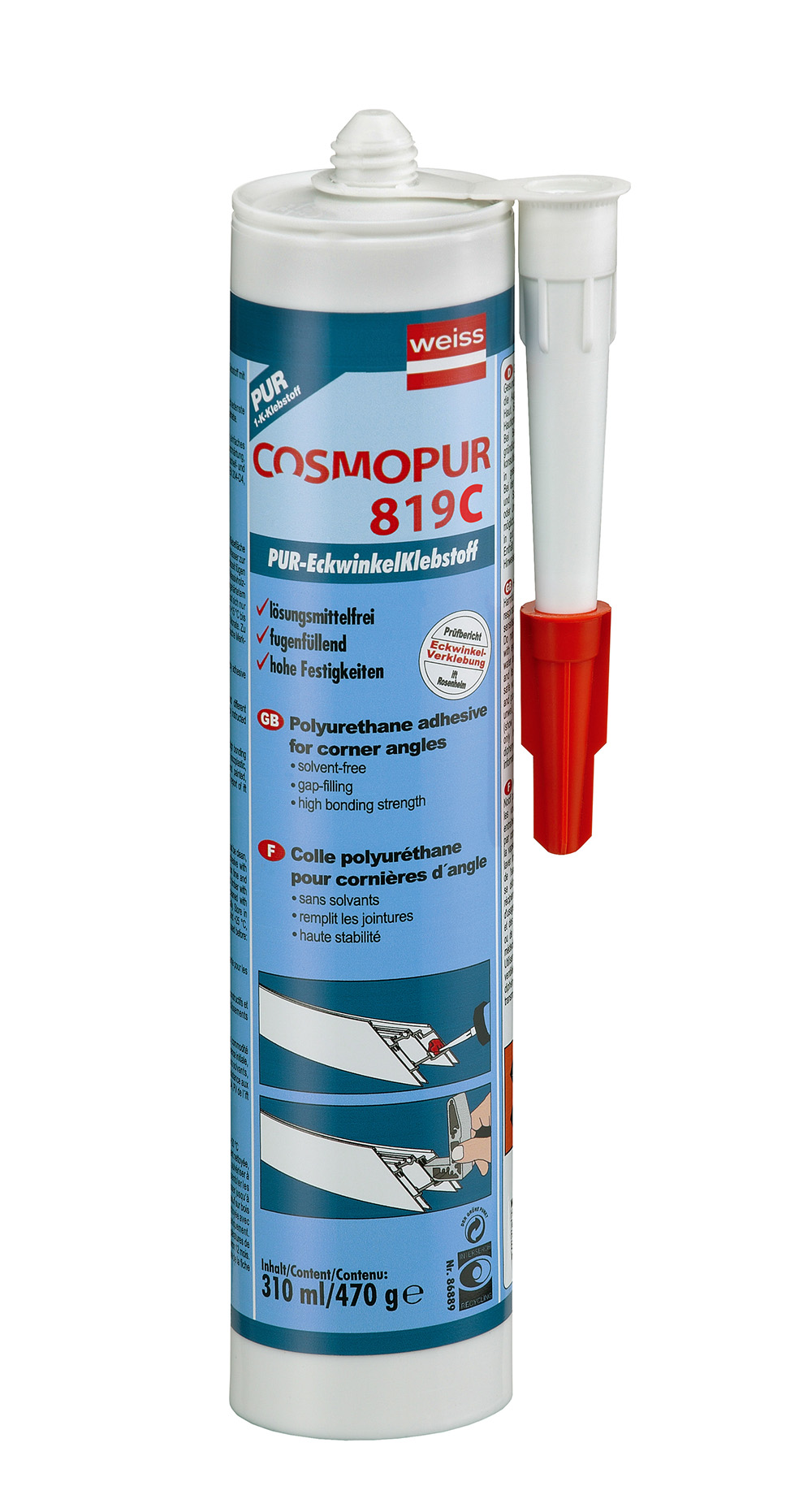 COSMOPUR 819C | PUR Corner Angle Adhesive