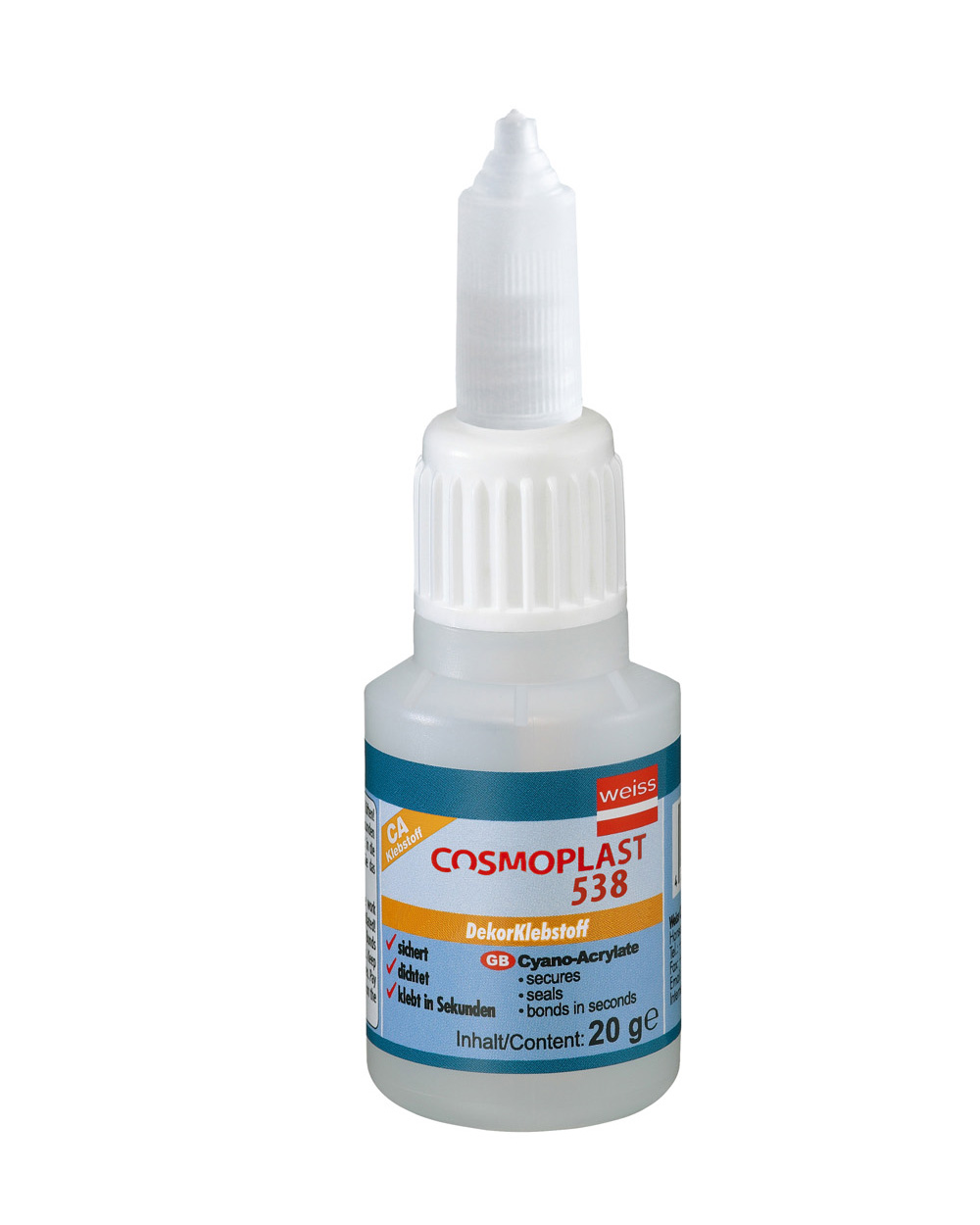 COSMOPLAST 538</p>
<p>Fast-setting instant adhesive for EPDM sealing profile joints